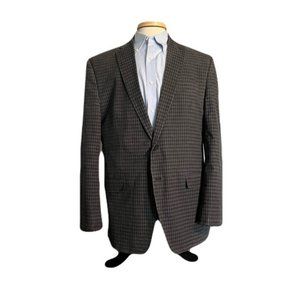 Calvin Klein 42R Gray Check Two Vent Two Button Suit